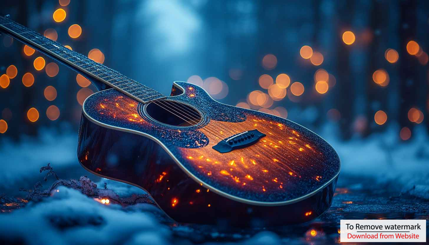 Acoustic Guitar Wallpaper: Musical Instrument Bokeh Lights Ambiance 4K Acoustic Guitar Wallpaper: Musical Instrument Bokeh Lights Ambiance 4K