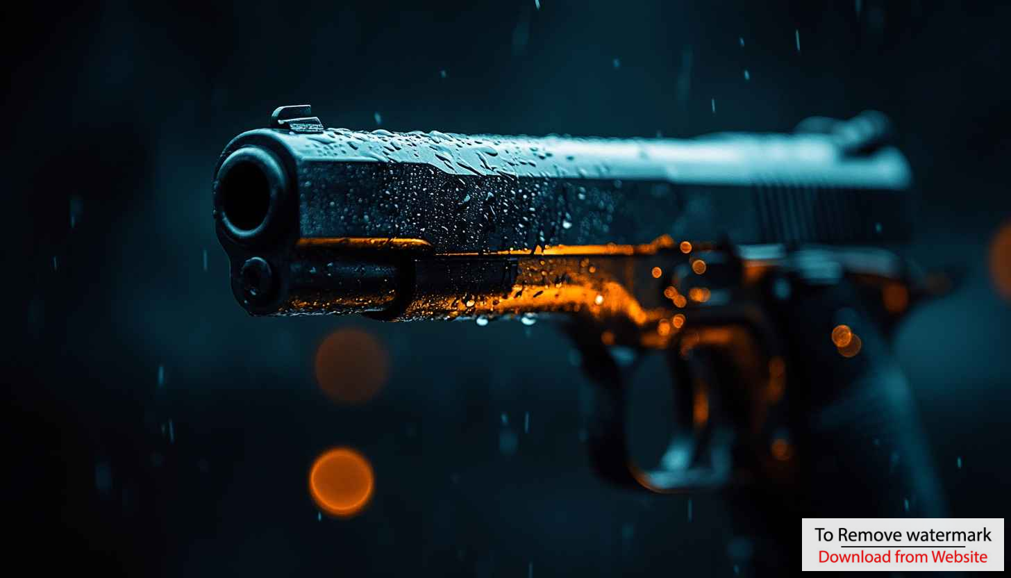 Gun Wallpaper: Wet Gun, Firearms, 4k Wallpaper, Desktop Background