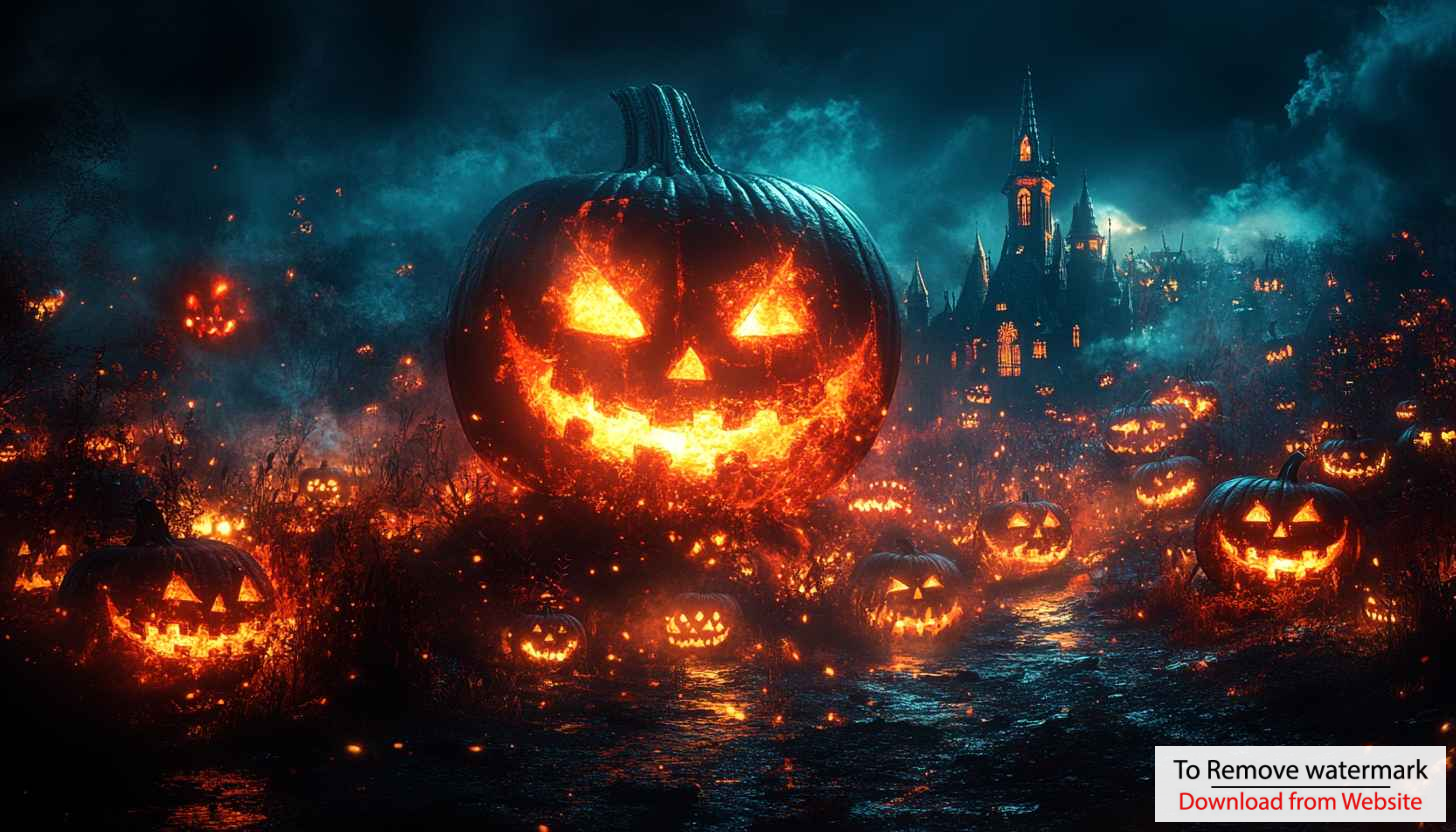 Halloween Pumpkin Wallpaper 4k, Scary Festival, Spooky Night Theme