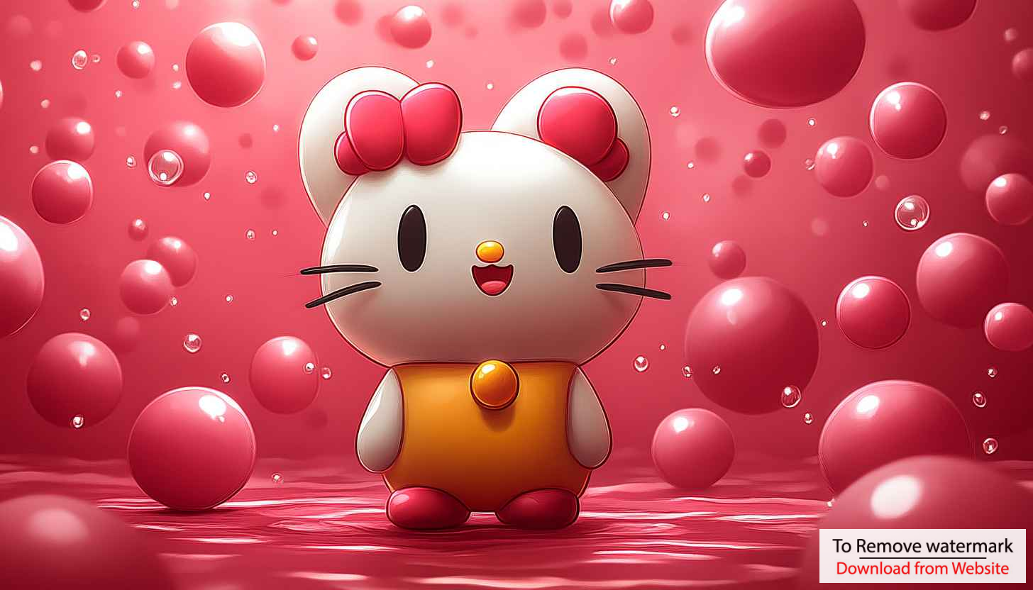 Hello Kitty Wallpaper: Cute Cartoon Aesthetic Background for Desktop Hello Kitty Wallpaper: Cute Cartoon Aesthetic Background for Desktop