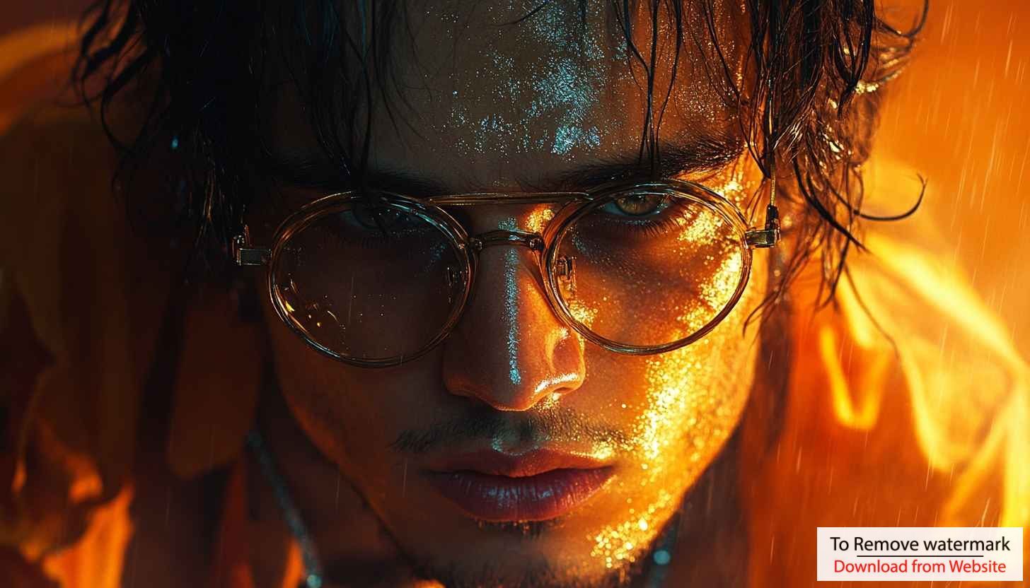 Stylish Man Portrait Wallpaper, Rainy Day Wallpaper, Golden Light Wallpaper Stylish Man Portrait Wallpaper, Rainy Day Wallpaper, Golden Light Wallpaper