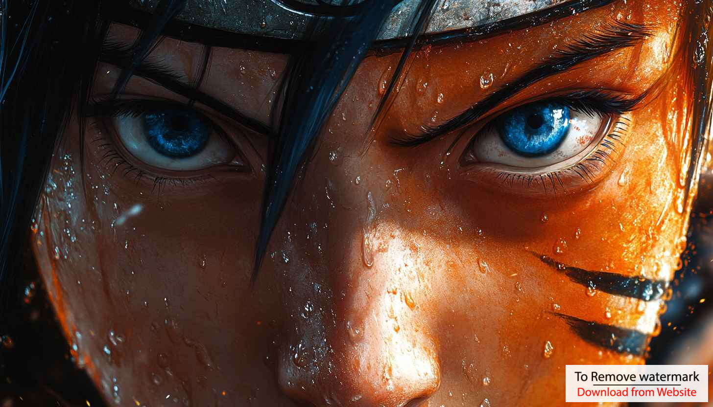 Naruto Anime 4K Wallpaper: Uzumaki Close-up, Blue Eyes Detail Naruto Anime 4K Wallpaper: Uzumaki Close-up, Blue Eyes Detail