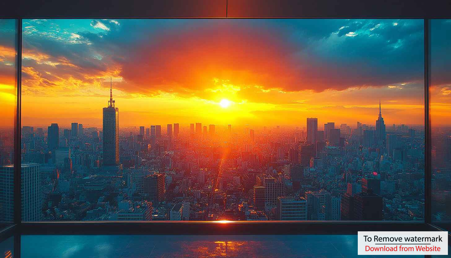 Cityscape Sunset Wallpaper: Skyline, Urban, Orange Sky, Desktop Background Cityscape Sunset Wallpaper: Skyline, Urban, Orange Sky, Desktop Background