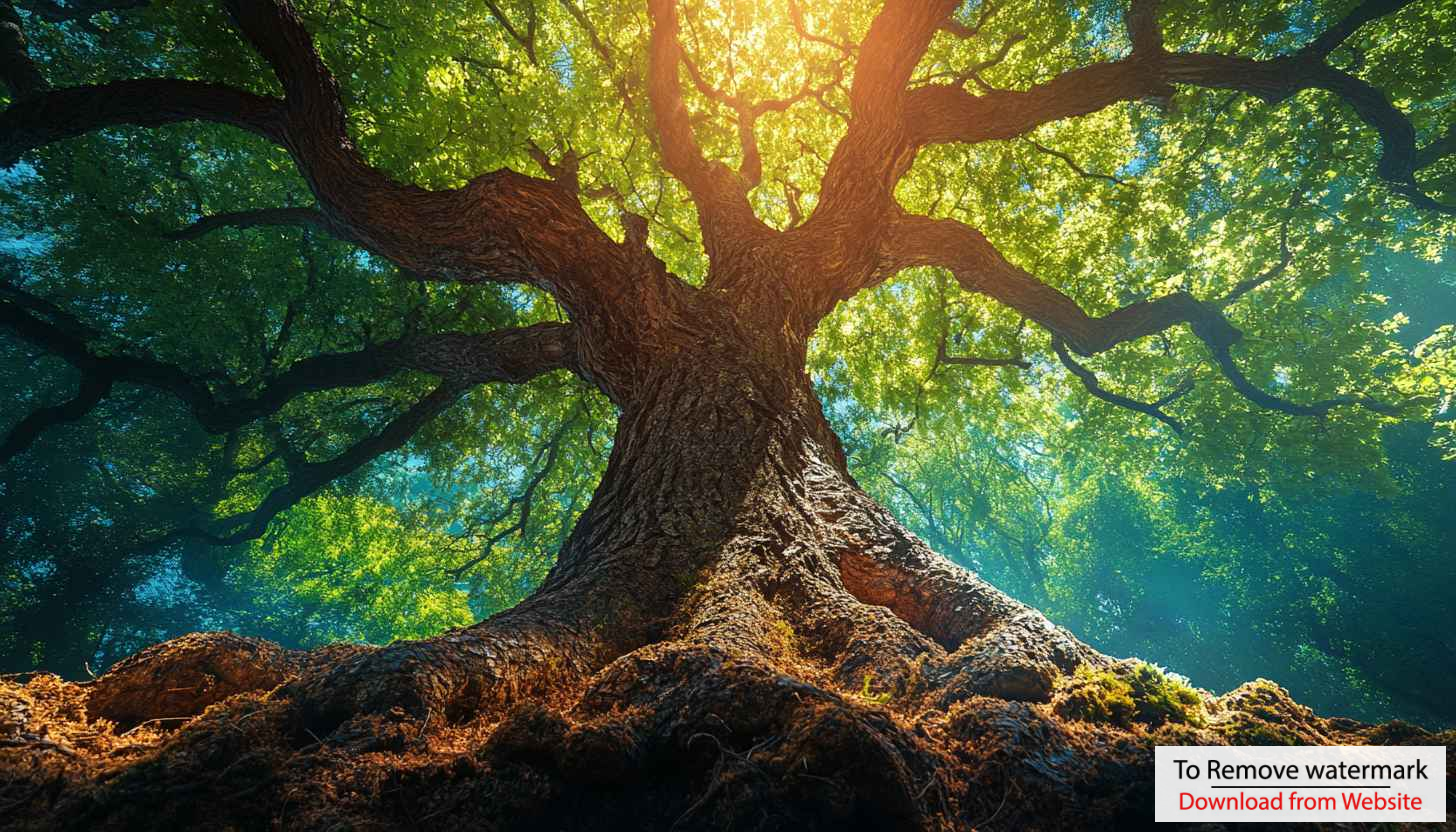 Majestic Tree Wallpaper: Nature, Forest, Sunlight, Scenic, 4K, Landscape