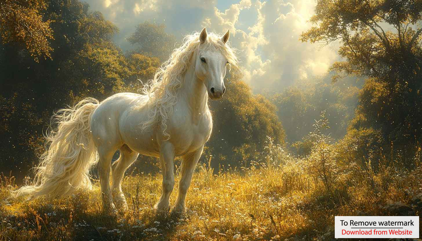 Majestic White Horse Wallpaper: 4K Horse Images for Desktop & Mobile