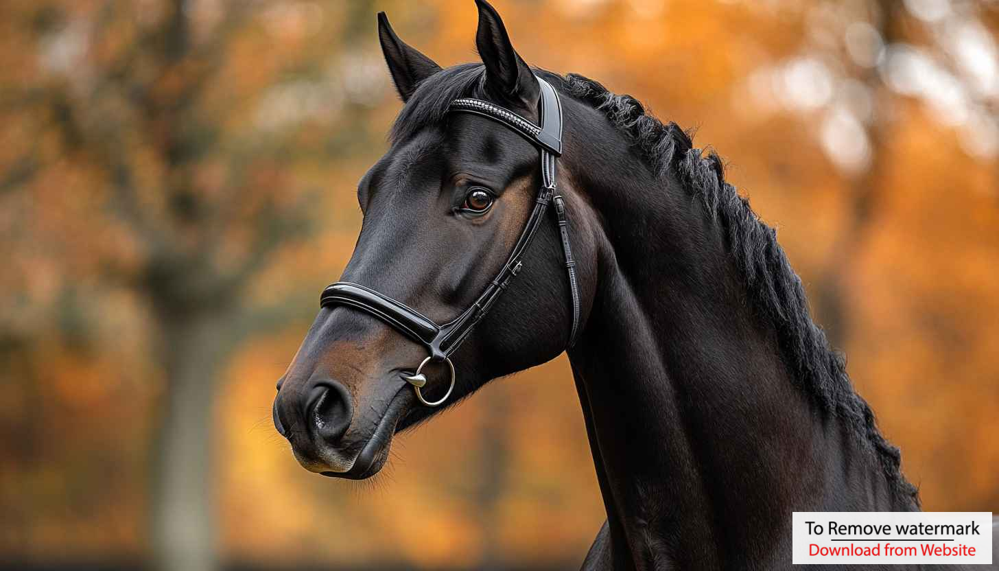 Majestic Horse Wallpaper: Black Beauty Portrait for Desktop & Mobile
