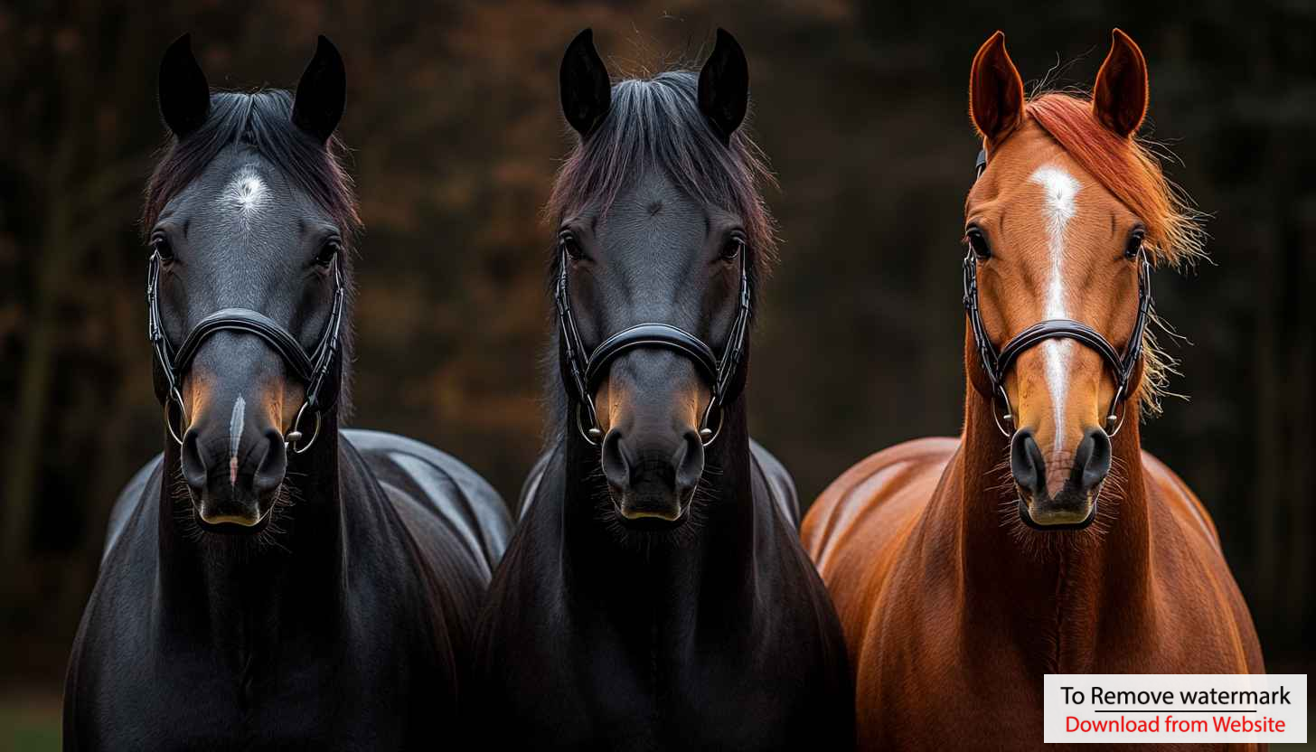 Three Horses Wallpaper: Black, Brown Horses 4k Wallpaper for Desktop