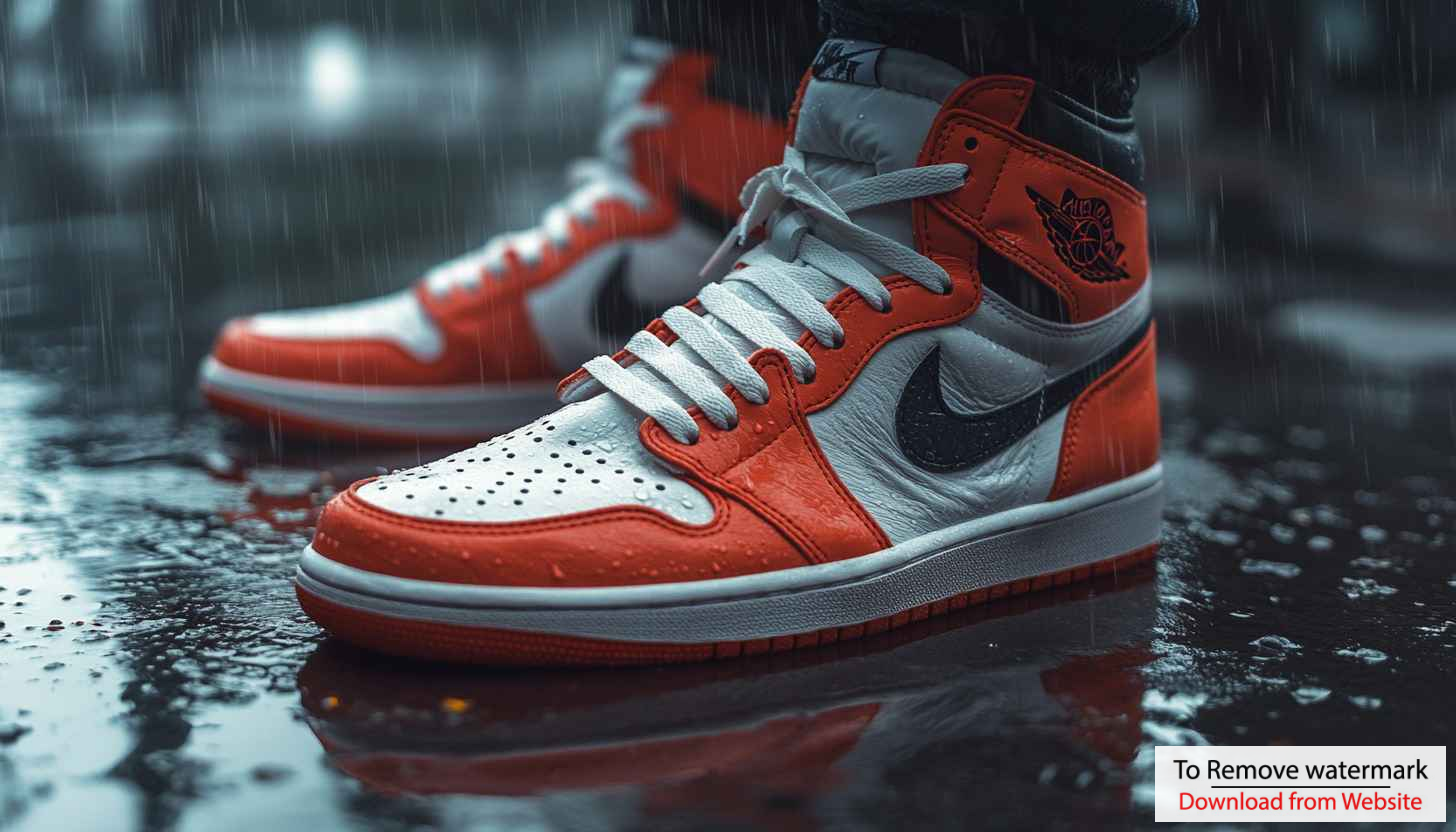 Air Jordan Shoes Wallpaper: Rainy Day Sneaker Aesthetic for Desktop Air Jordan Shoes Wallpaper: Rainy Day Sneaker Aesthetic for Desktop