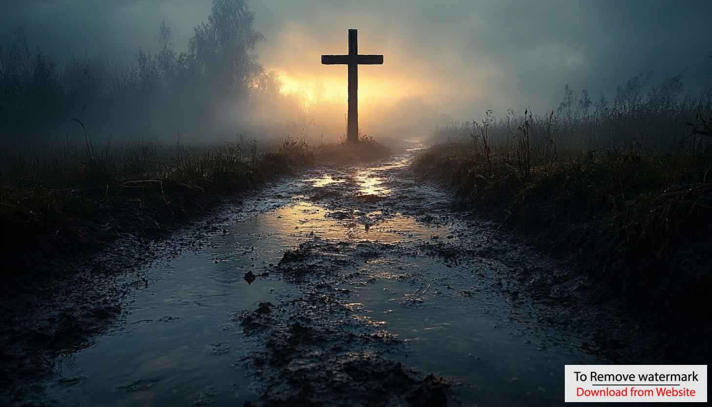 Christian Cross Wallpaper: Religious Symbol in Nature, Spiritual Backgrounds