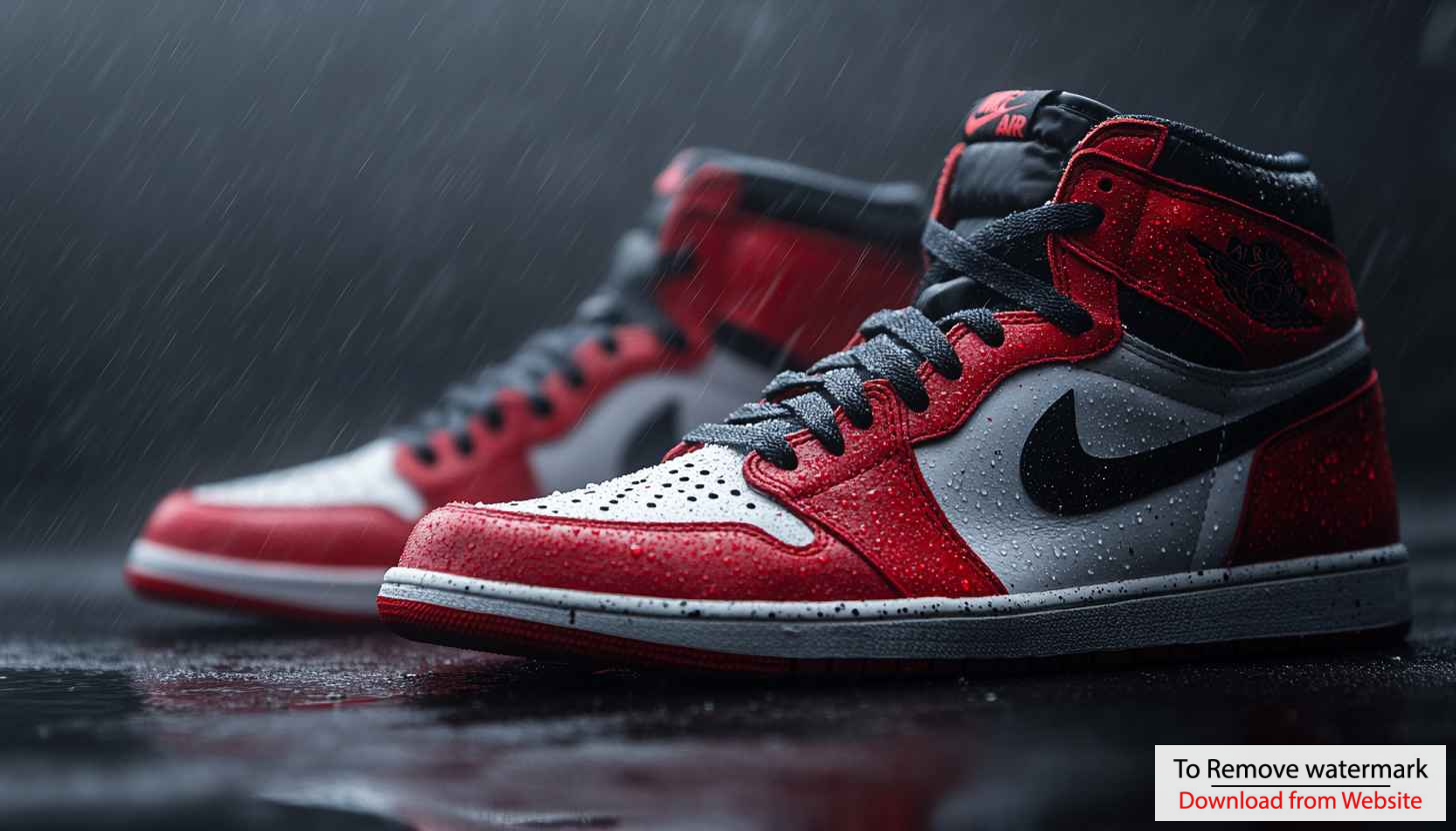 Air Jordan 1 Wallpaper - Red and White Sneaker Aesthetic Air Jordan 1 Wallpaper - Red and White Sneaker Aesthetic