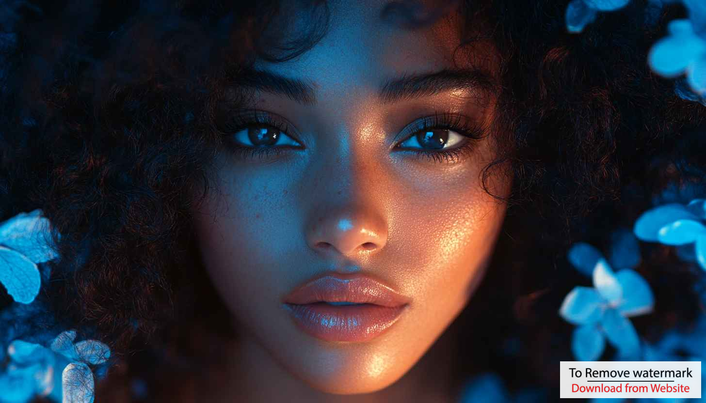 Beautiful Woman Portrait Wallpaper, Beauty, Floral, Face Close-up
