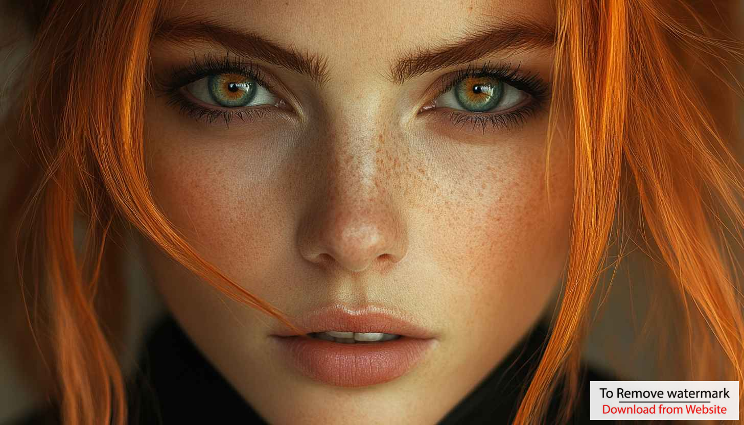 Redhead Woman Portrait Wallpaper, Girl Face Wallpaper, Aesthetic Woman Wallpaper Redhead Woman Portrait Wallpaper, Girl Face Wallpaper, Aesthetic Woman Wallpaper