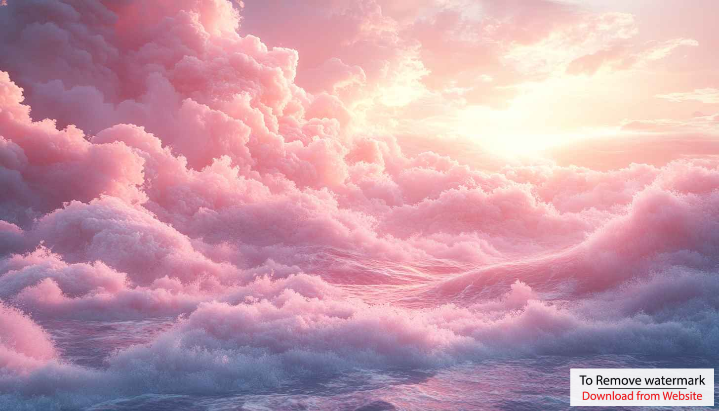 Pink Sky Wallpaper: Aesthetic Clouds, Ocean, Sunset Scenery for Desktop