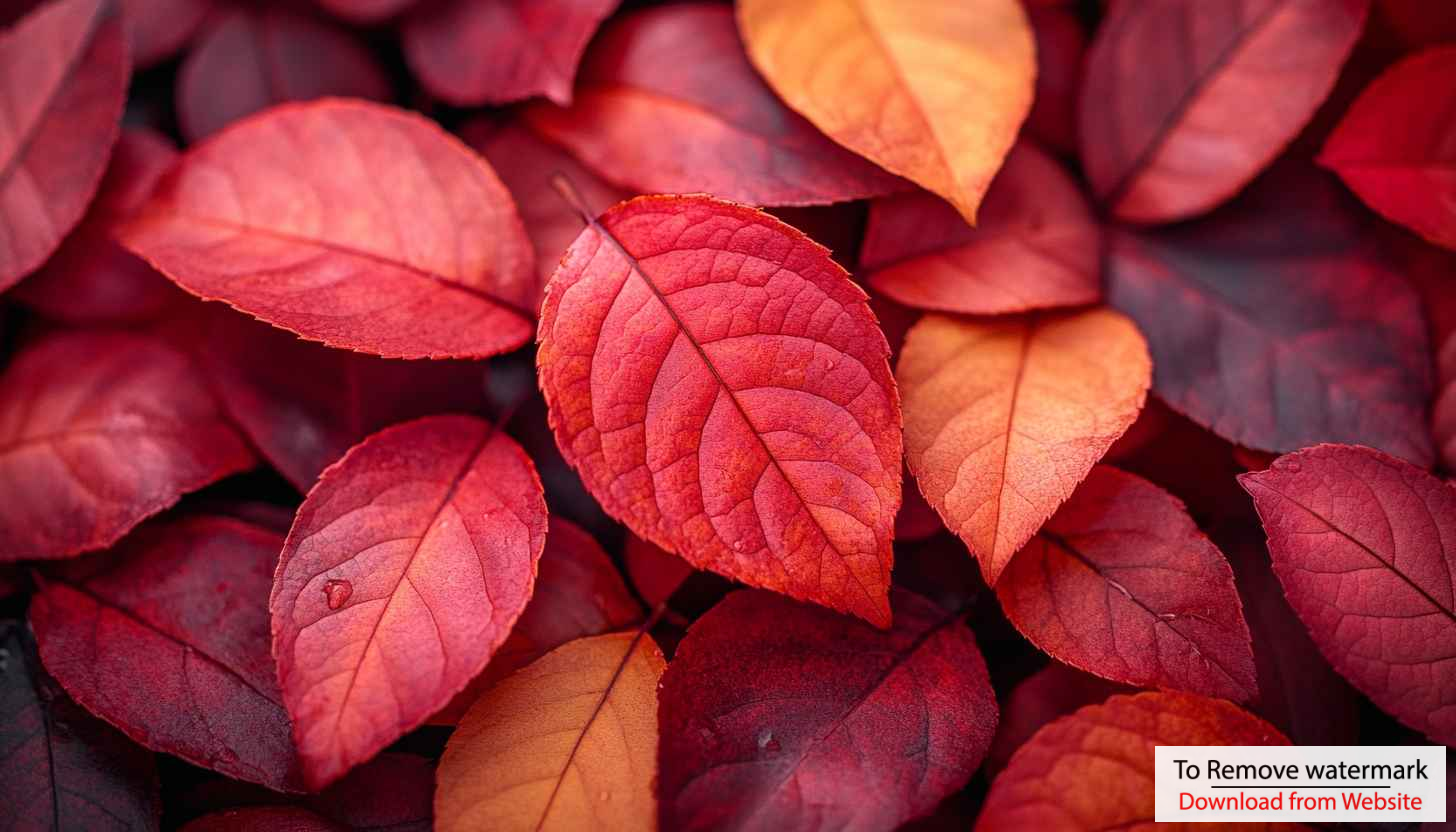 Autumn Leaves Wallpaper: 4K Red Fall Leaves Desktop Background