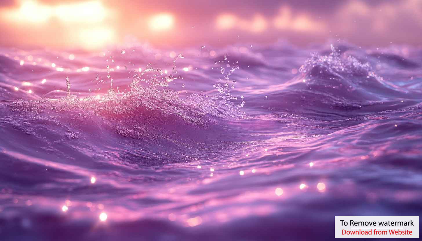Purple Ocean Wallpaper, Aesthetic Sea Wave, Water Wallpaper HD