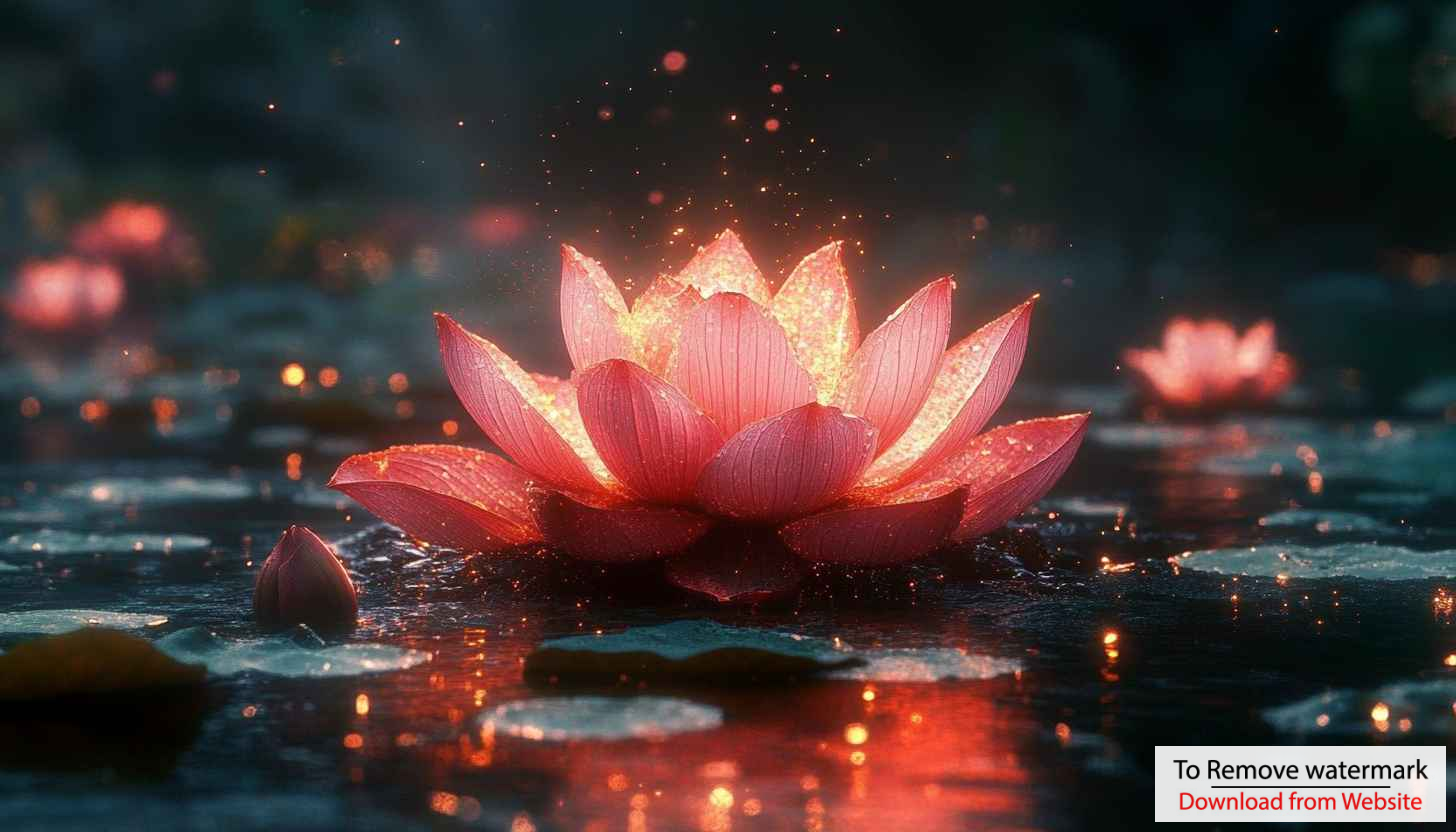 Glowing Lotus Flower Wallpaper: Aesthetic, Desktop, 4K, Phone Background Glowing Lotus Flower Wallpaper: Aesthetic, Desktop, 4K, Phone Background