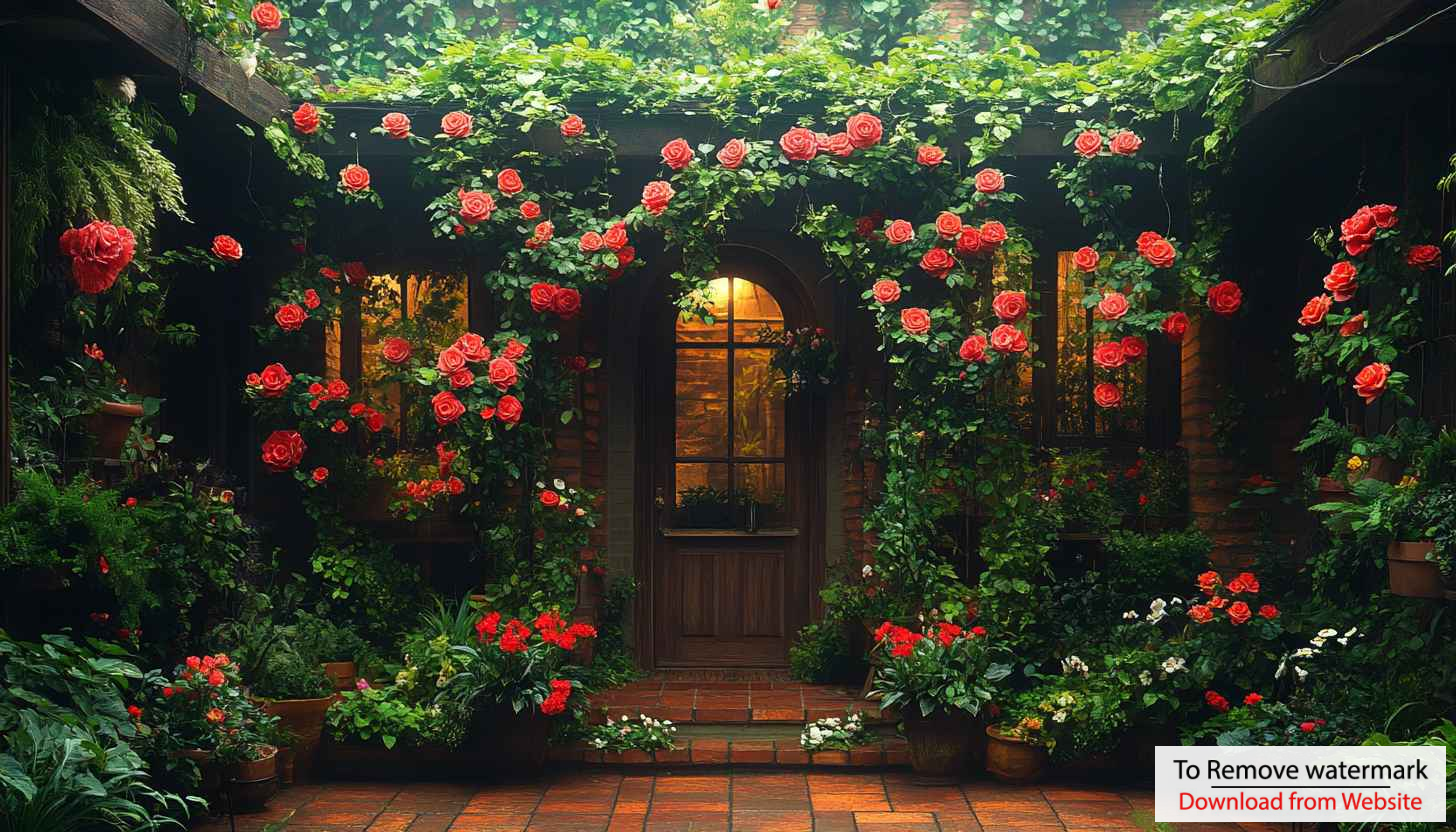 Red Rose Garden Aesthetic Wallpaper for Laptop and Phone Red Rose Garden Aesthetic Wallpaper for Laptop and Phone
