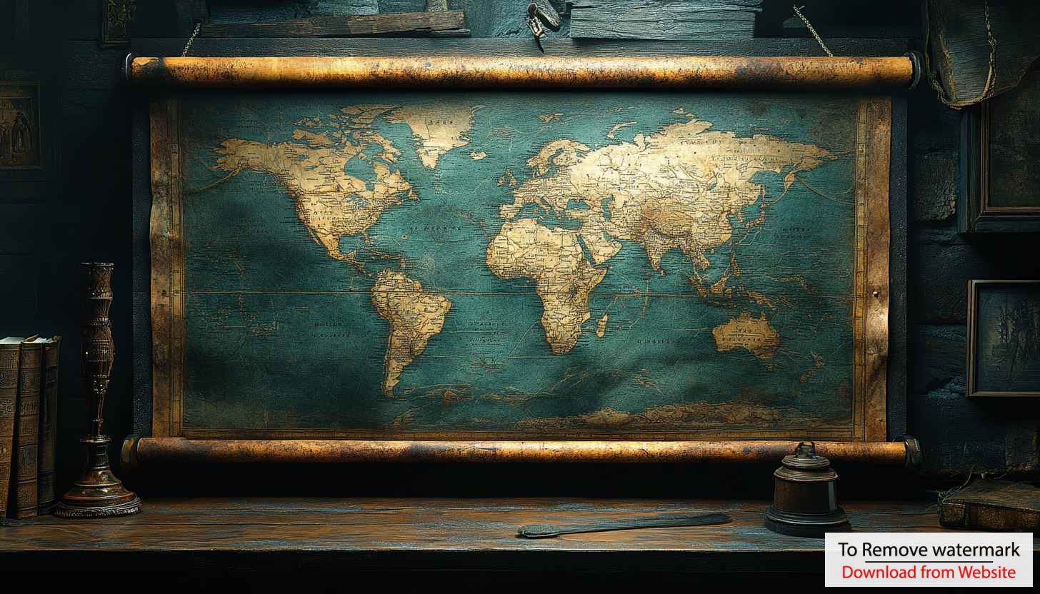 Vintage World Map Wallpaper, Antique Map Decor, World Map Art Vintage World Map Wallpaper, Antique Map Decor, World Map Art