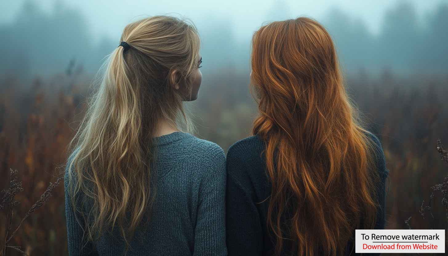 Girls Wallpaper, Blonde and Red Hair, Foggy Aesthetic Wallpaper Girls Wallpaper, Blonde and Red Hair, Foggy Aesthetic Wallpaper