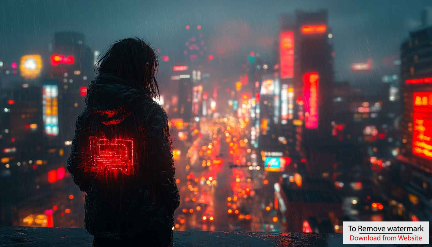 Cyberpunk City Wallpaper, Futuristic Night Cityscape, Dystopian Anime Scenery