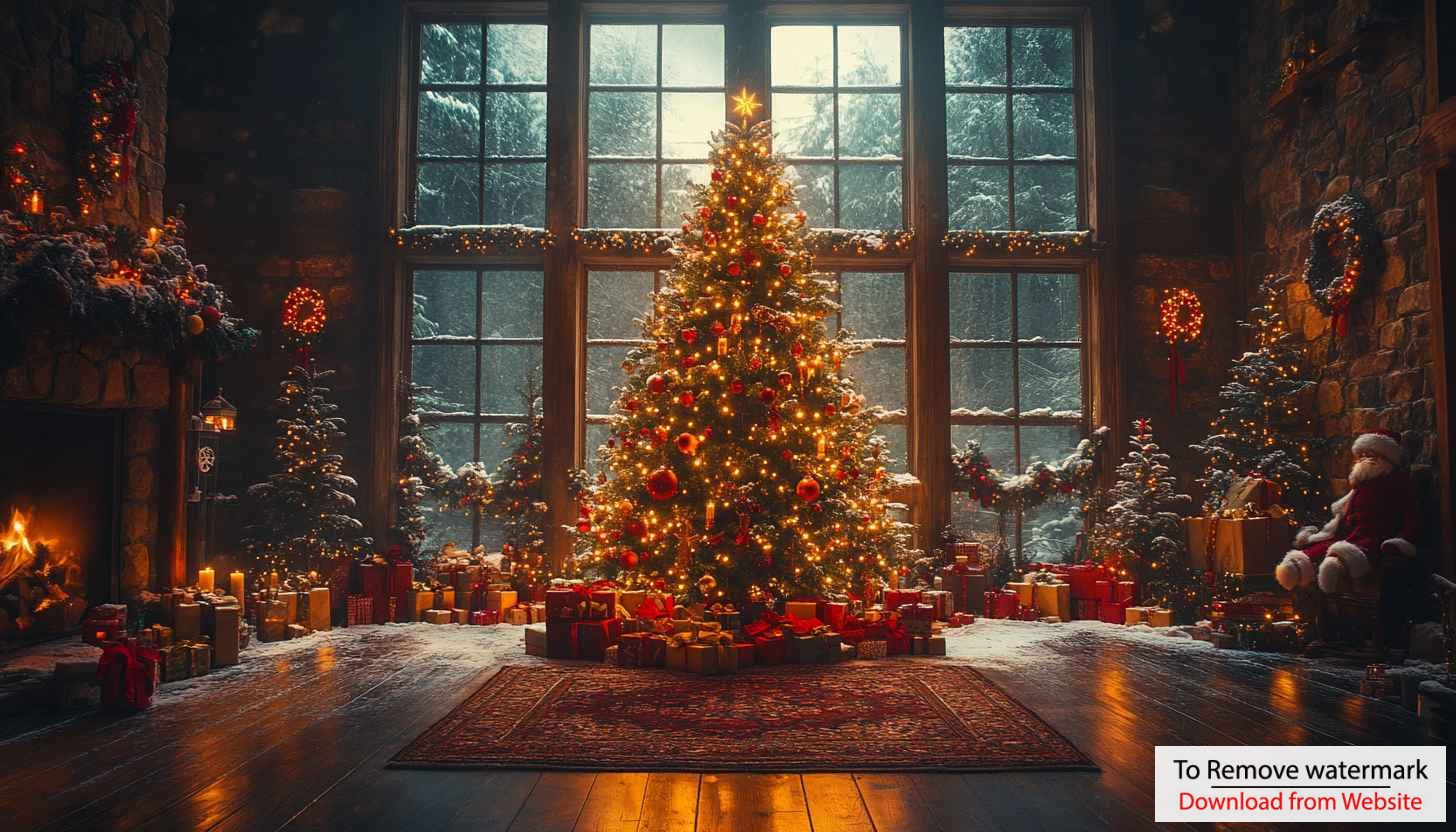 Christmas Tree Wallpaper, Holiday Wallpaper, Winter Season Wallpaper Christmas Tree Wallpaper, Holiday Wallpaper, Winter Season Wallpaper