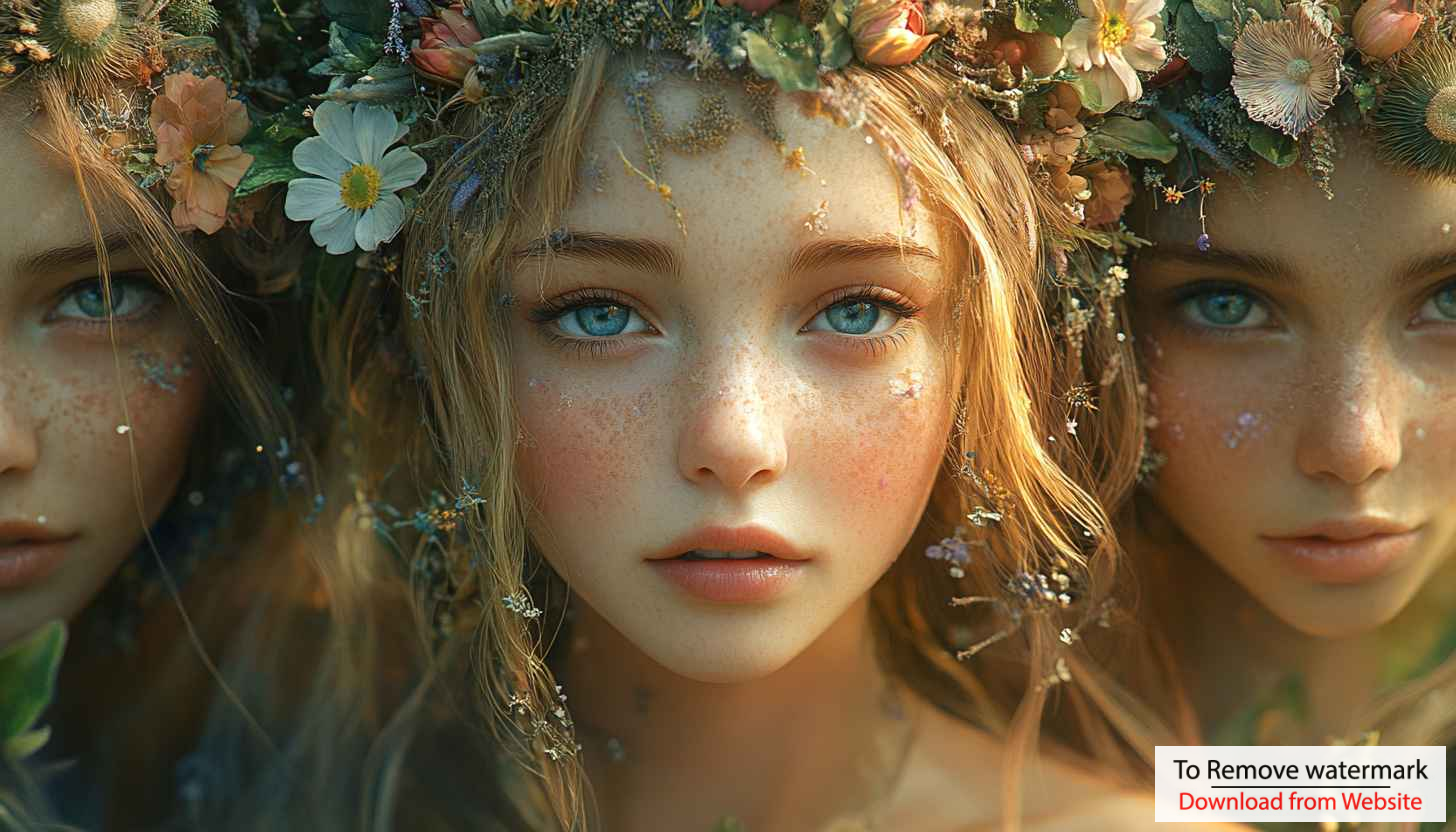 Flower Fairy Girl Wallpaper, Fantasy Portrait Art High Resolution Flower Fairy Girl Wallpaper, Fantasy Portrait Art High Resolution