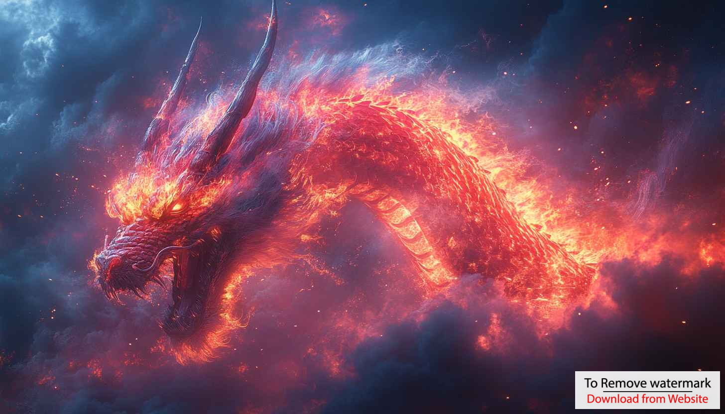 Fiery Dragon Wallpaper: Fantasy Art Dragon Background for Desktop, Mobile Fiery Dragon Wallpaper: Fantasy Art Dragon Background for Desktop, Mobile