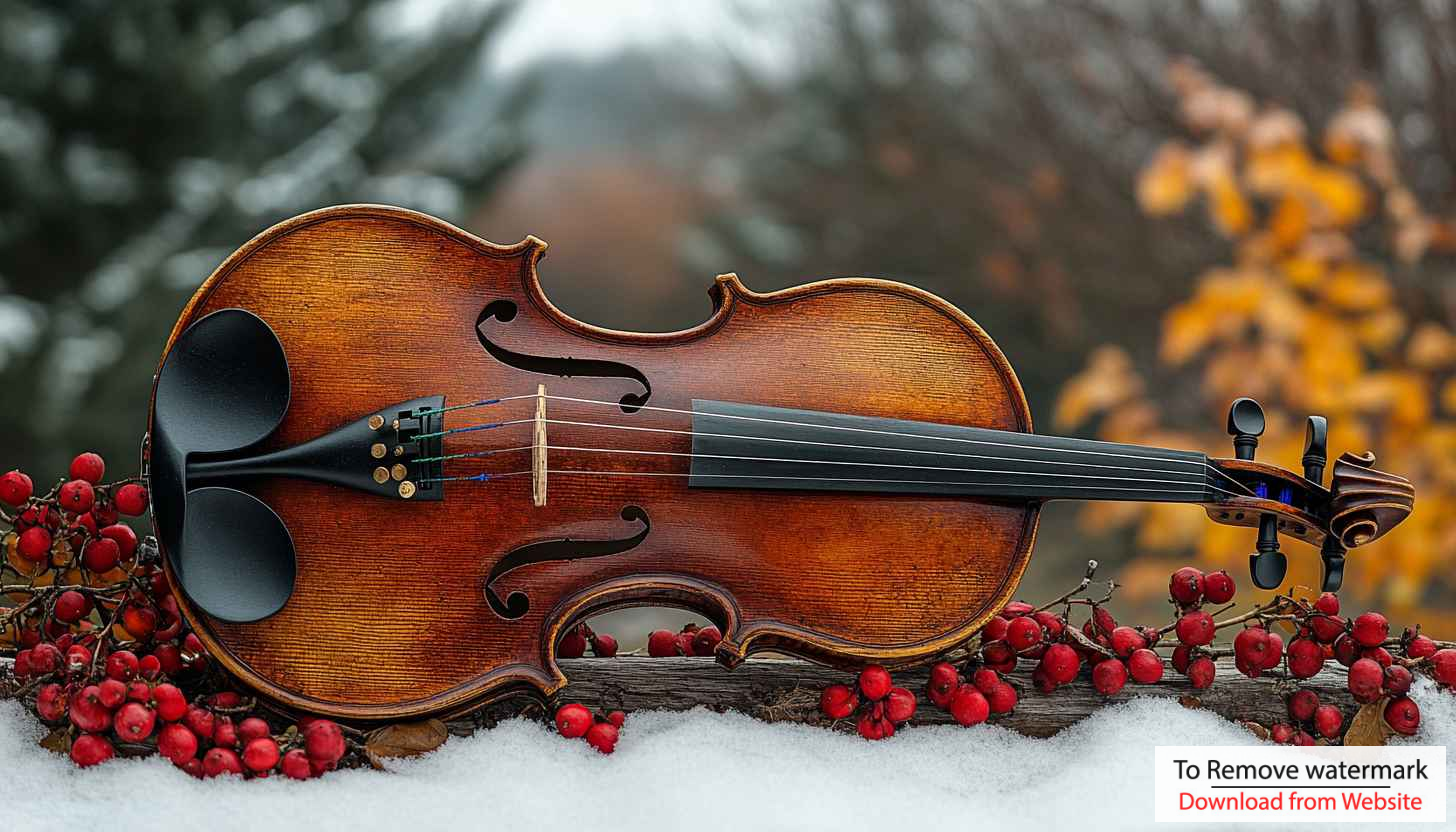 Violin Wallpaper: Winter Music Instrument Wallpaper For Desktop & Laptop Violin Wallpaper: Winter Music Instrument Wallpaper For Desktop & Laptop