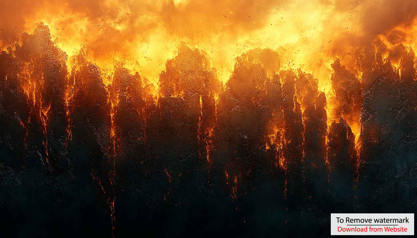 Inferno Landscape Wallpaper: Fiery Scenery, Lava Flow, Dark Theme Inferno Landscape Wallpaper: Fiery Scenery, Lava Flow, Dark Theme