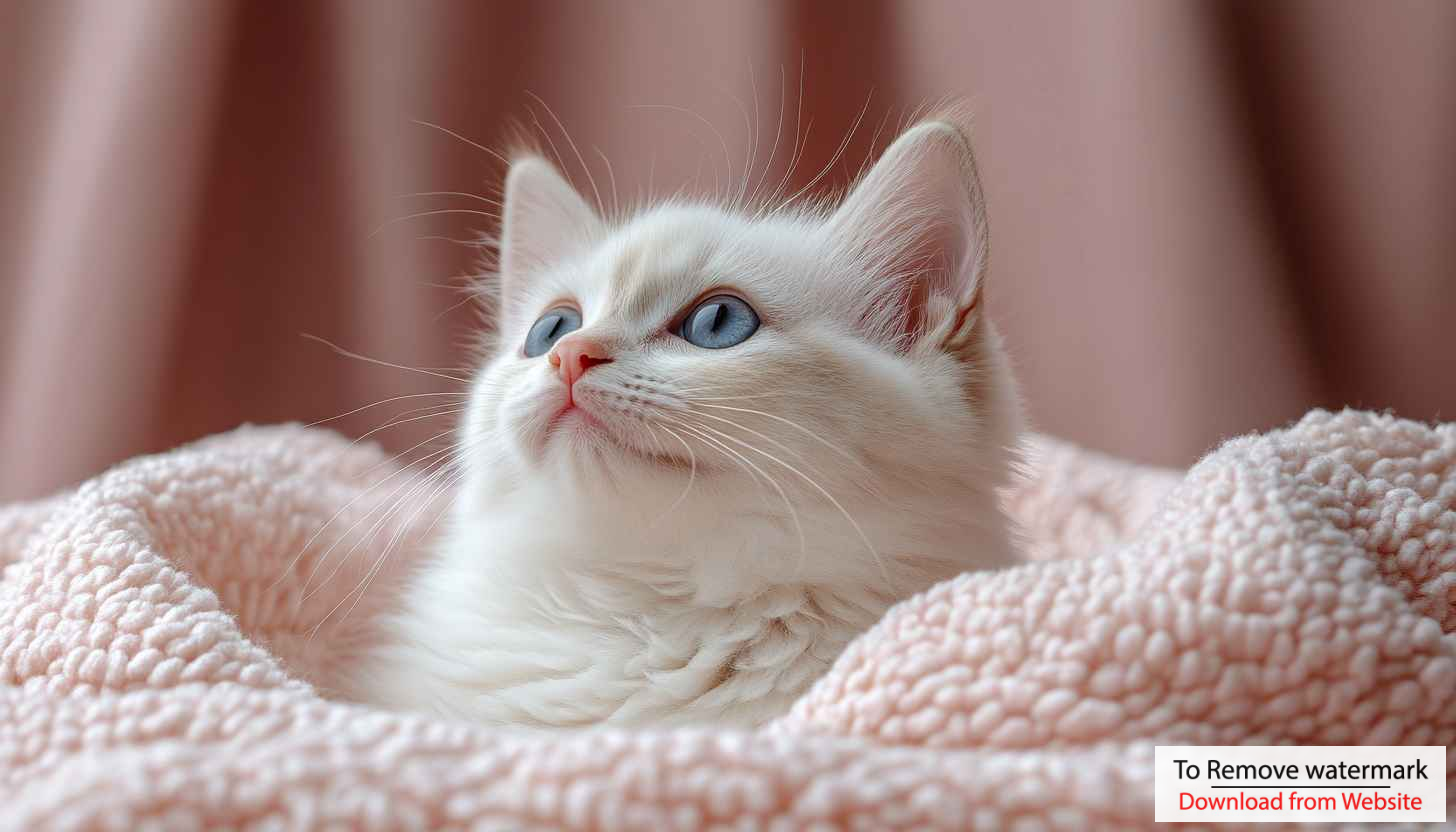 Cute Kitten Wallpaper: White Cat With Blue Eyes, 4k Cat Cute Kitten Wallpaper: White Cat With Blue Eyes, 4k Cat