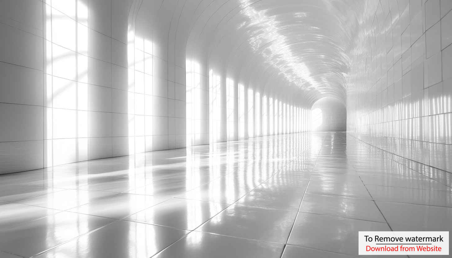 Minimalist White Architecture Wallpaper: Tunnel, Light, Reflections, Interior, 4K Minimalist White Architecture Wallpaper: Tunnel, Light, Reflections, Interior, 4K