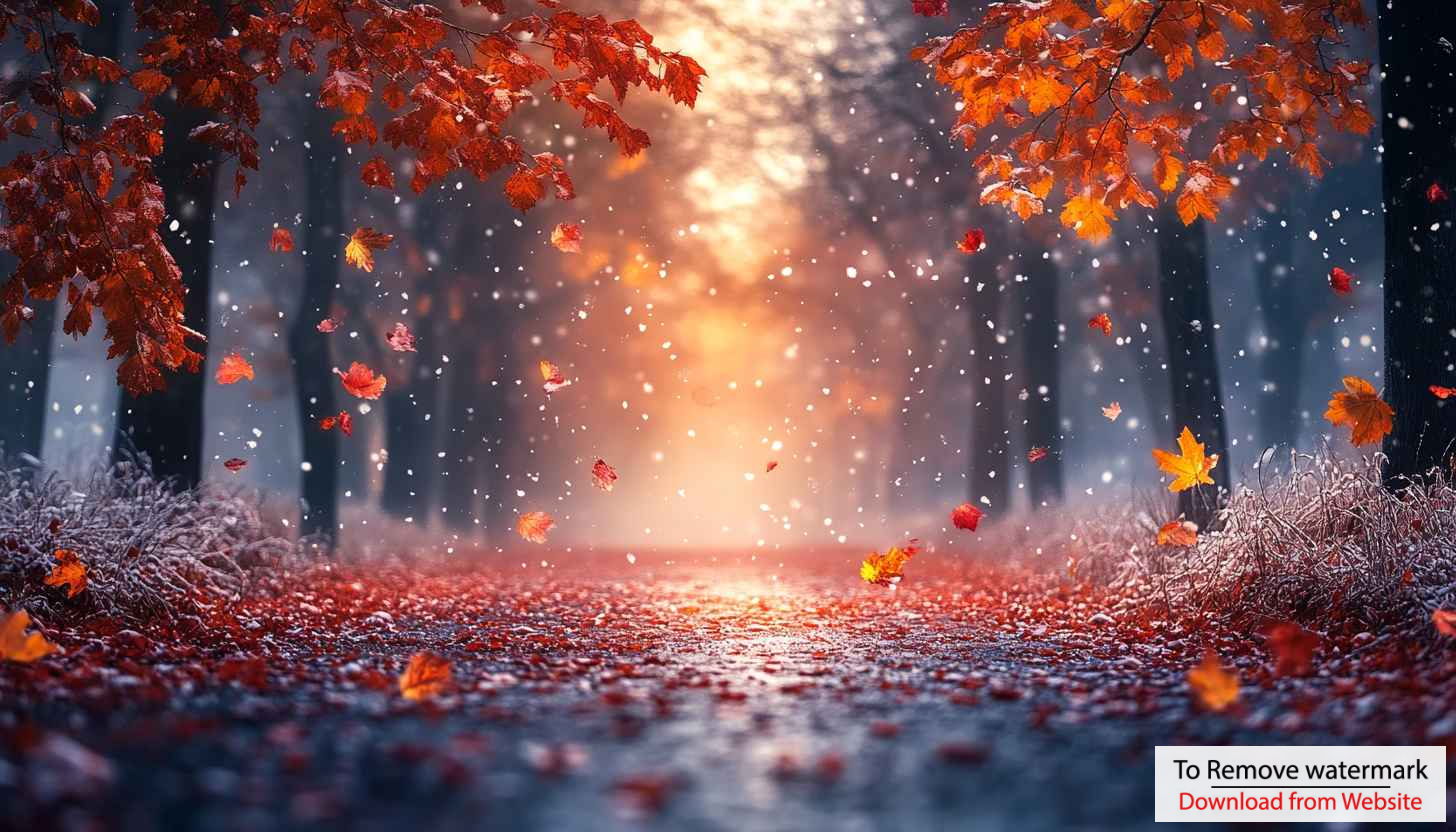 Autumn Snowfall Wallpaper: Scenic Forest Landscape 4K Wallpaper Autumn Snowfall Wallpaper: Scenic Forest Landscape 4K Wallpaper