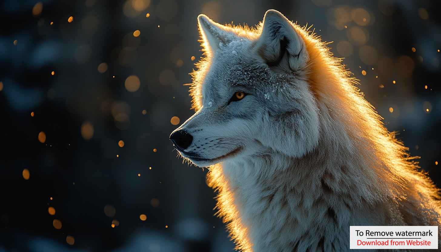 Wolf Wallpaper, Winter Animal Wallpaper, Animal Desktop Background, 4k Wallpaper