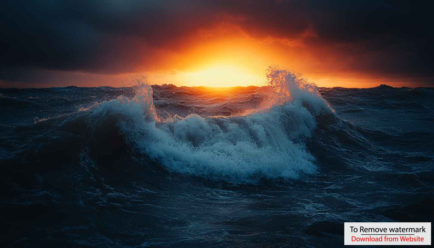 Ocean Waves Sunset Wallpaper, Seascape HD Wallpaper For Desktop Ocean Waves Sunset Wallpaper, Seascape HD Wallpaper For Desktop