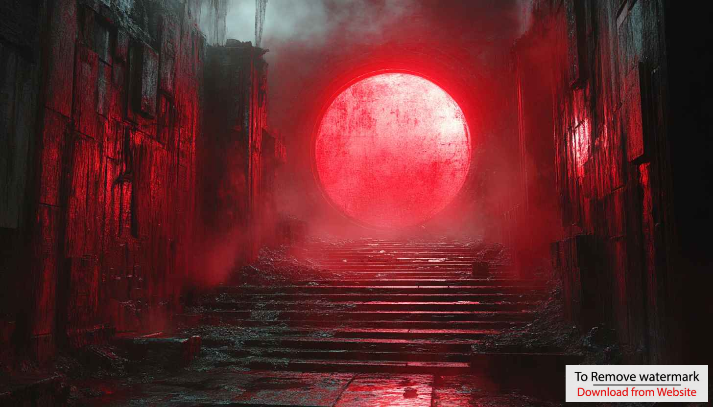 Red Portal Wallpaper, Dark Fantasy Wallpaper, Aesthetic Red Background