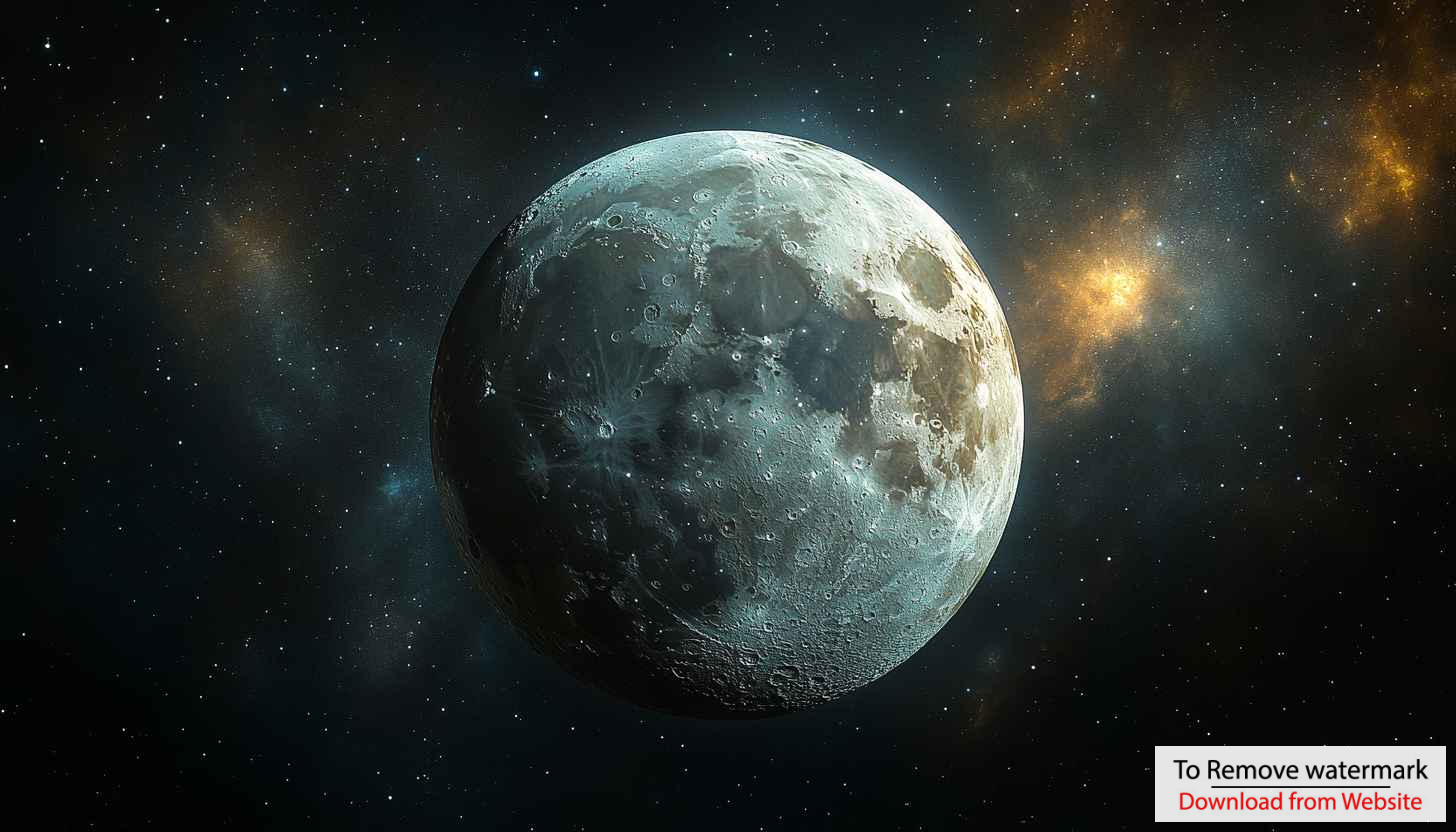 Full Moon 4K Wallpaper - Detailed Lunar Surface Space Background