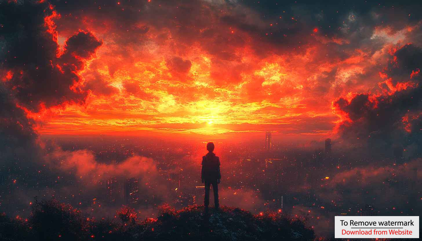 Dramatic Sunset Over Cityscape 4K Desktop Wallpaper, Mobile Background Dramatic Sunset Over Cityscape 4K Desktop Wallpaper, Mobile Background