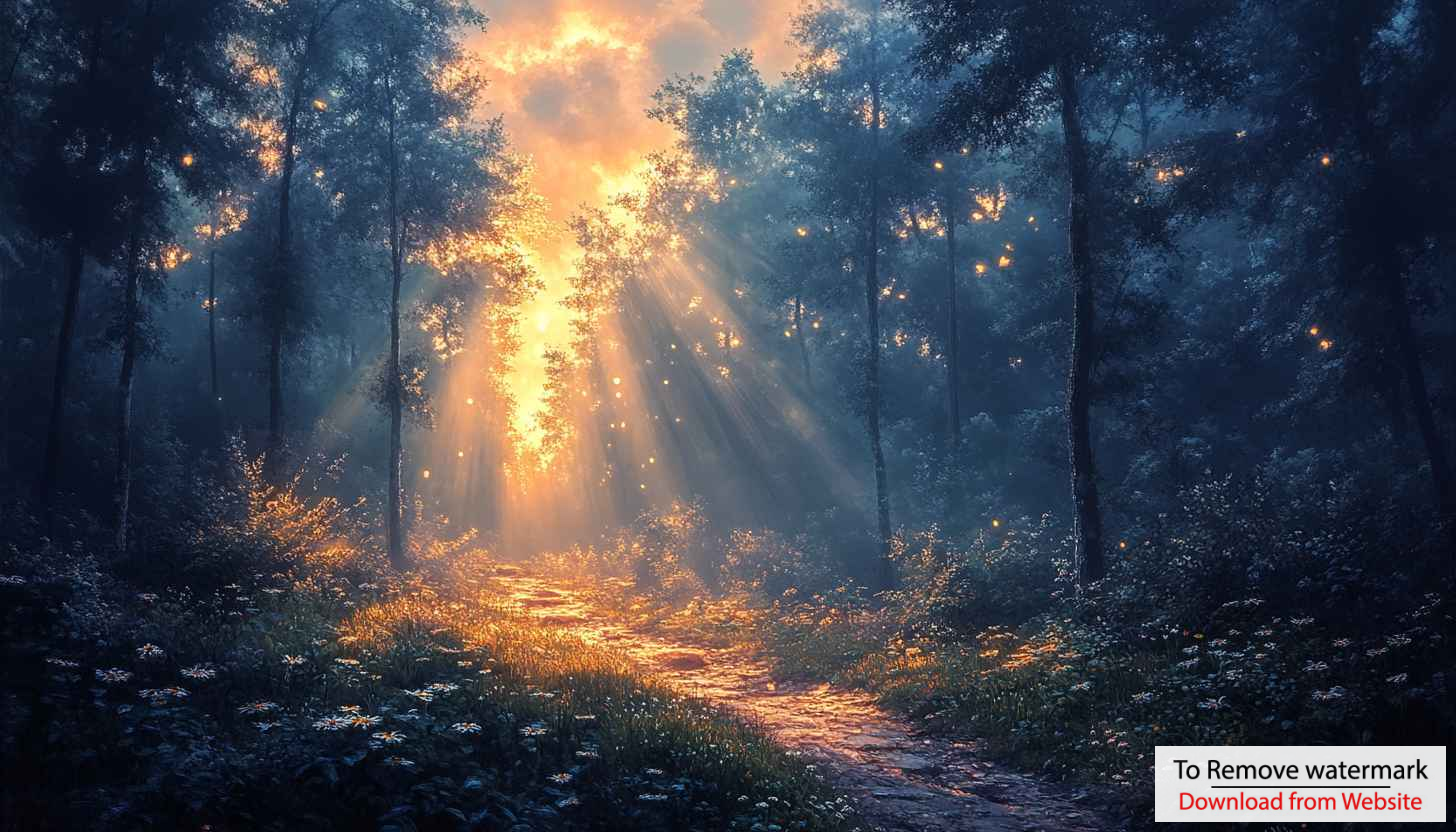 Enchanted Forest Mobile Wallpaper, Sunlight Through Trees Background 4K Enchanted Forest Mobile Wallpaper, Sunlight Through Trees Background 4K