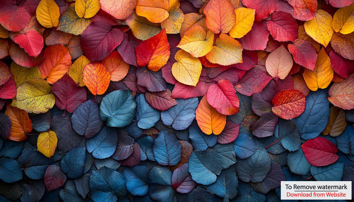 Autumn Colorful Leaves Mobile Wallpaper, Vibrant Fall Desktop Background
