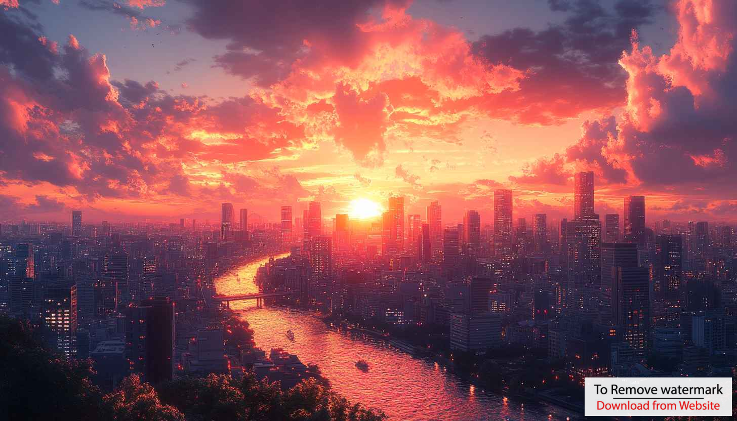 Free Cityscape Sunset Mobile Wallpaper in 4K Resolution Free Cityscape Sunset Mobile Wallpaper in 4K Resolution