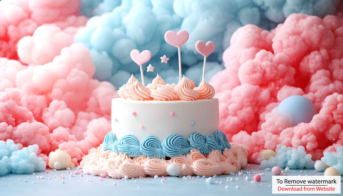Pink Blue Cake Mobile Wallpaper for Birthday Dessert Celebration Pink Blue Cake Mobile Wallpaper for Birthday Dessert Celebration