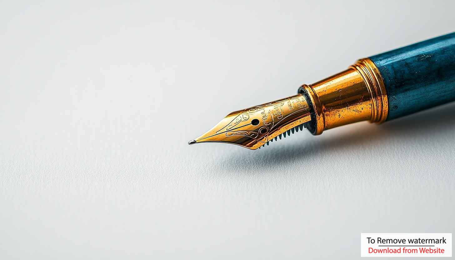 Luxury Fountain Pen HD Wallpaper for Desktop Background Aesthetic Design