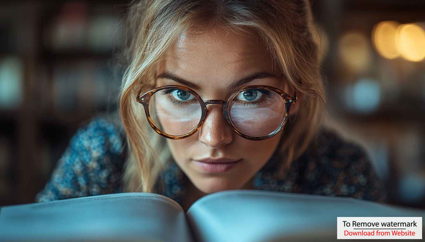 Woman with Glasses Reading Book 4K Desktop Background Wallpaper Woman with Glasses Reading Book 4K Desktop Background Wallpaper