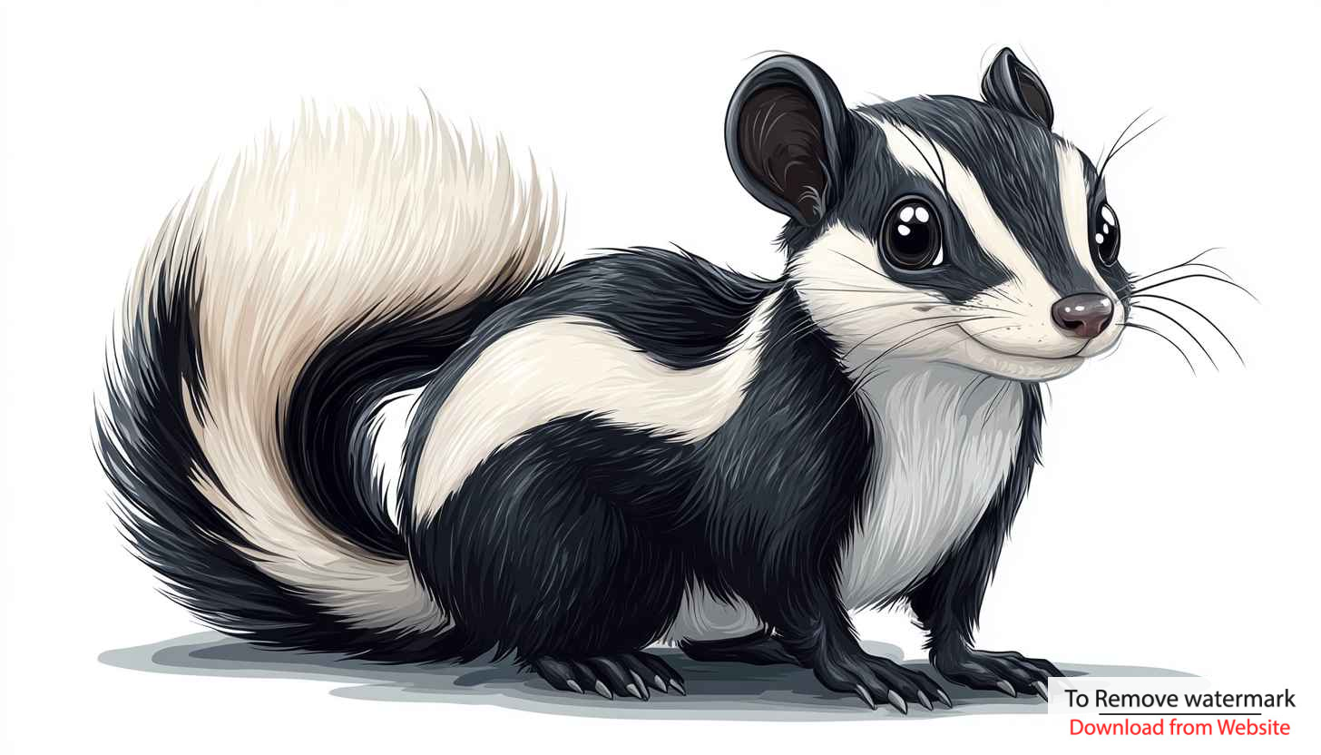 Cute Skunk Cartoon Art Mobile Wallpaper, Free Desktop Background Cute Skunk Cartoon Art Mobile Wallpaper, Free Desktop Background