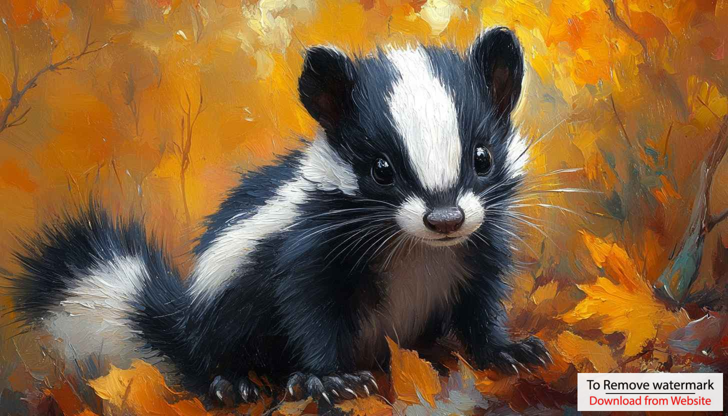 Cute Skunk Animal Painting Desktop Wallpaper Free Mobile Background Cute Skunk Animal Painting Desktop Wallpaper Free Mobile Background
