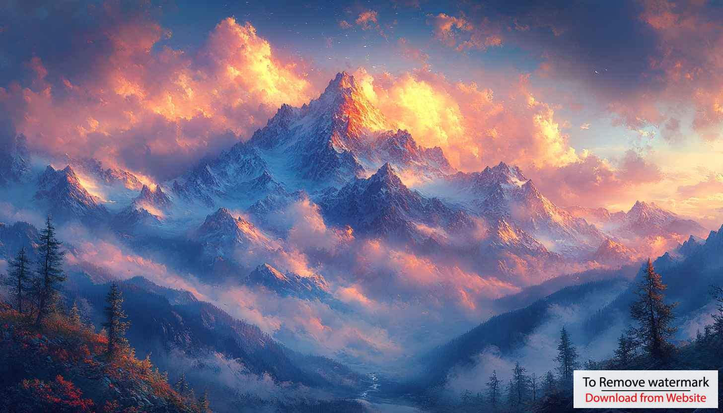 Epic Mountain Landscape Sunset Mobile Wallpaper, 4K Desktop Background Epic Mountain Landscape Sunset Mobile Wallpaper, 4K Desktop Background