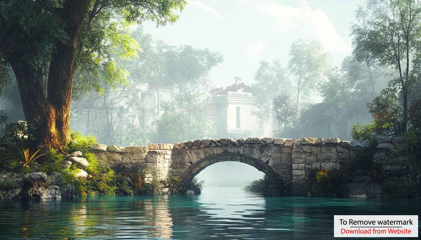 Stone Arch Bridge Landscape Wallpaper Free 4K Desktop Background Stone Arch Bridge Landscape Wallpaper Free 4K Desktop Background