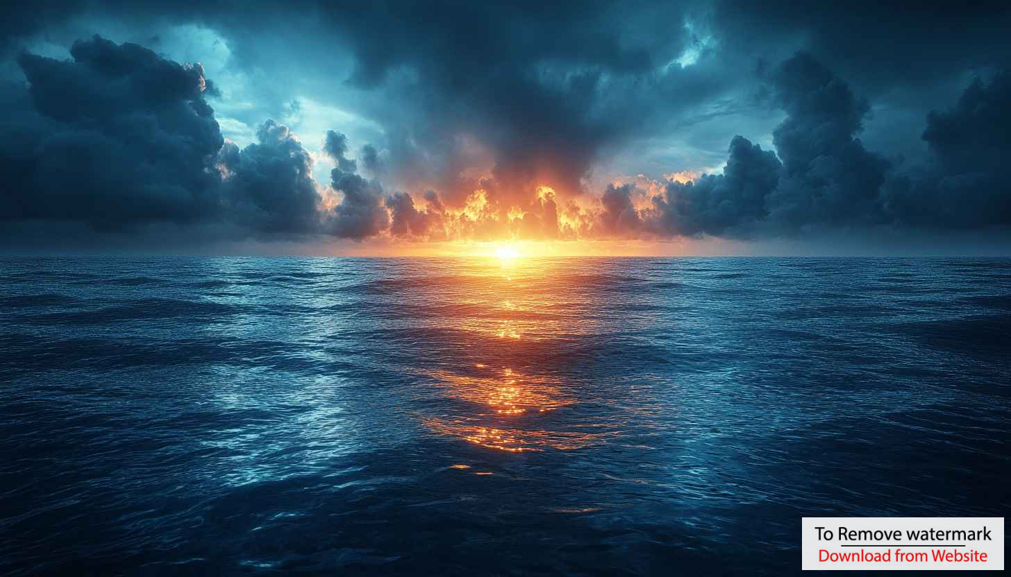 Ocean Sunset Mobile Wallpaper - Free Dramatic Seascape Desktop Background