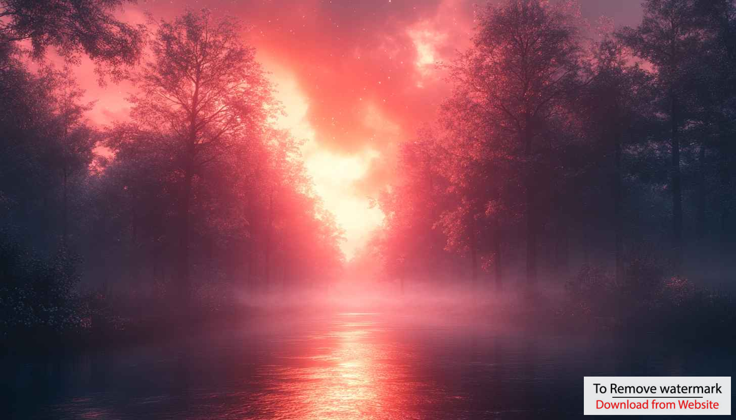 Red Fantasy Forest Lake Mobile Wallpaper Free Backgrounds Red Fantasy Forest Lake Mobile Wallpaper Free Backgrounds