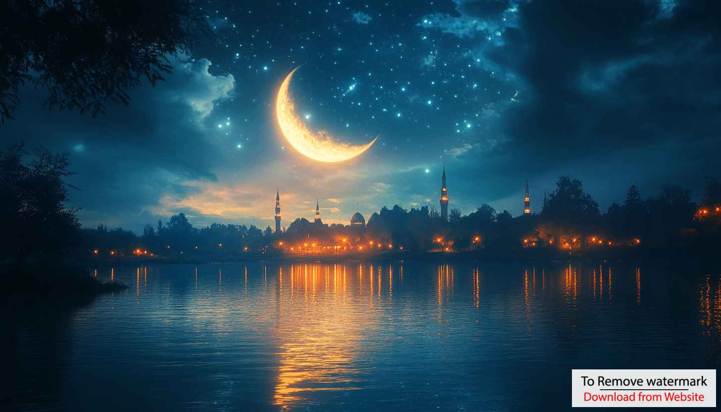 Ramadan Kareem Crescent Moon Night 4K Desktop Mobile Wallpaper Ramadan Kareem Crescent Moon Night 4K Desktop Mobile Wallpaper